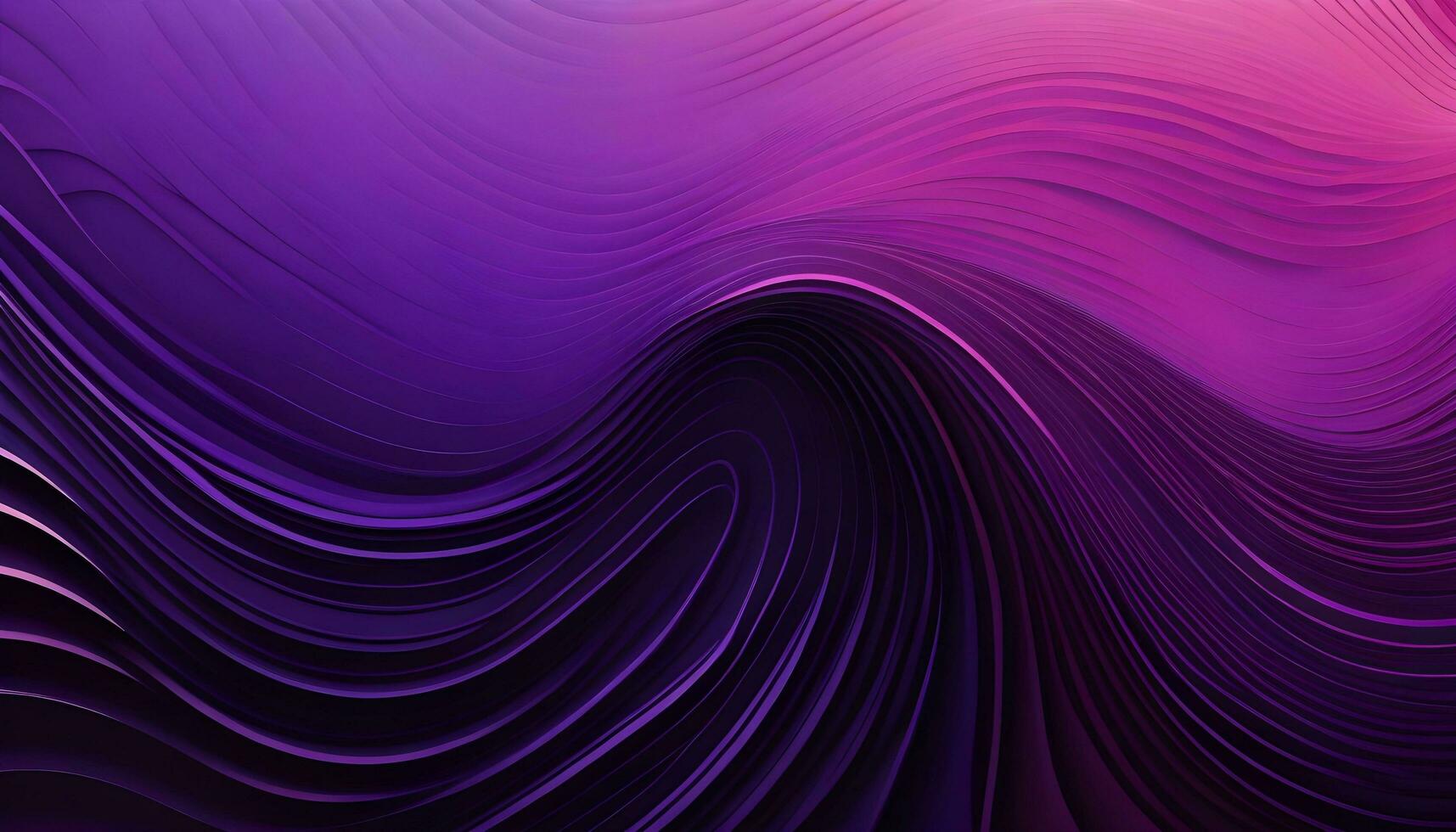 AI generated Ethereal Elegance A Stunning Purple and Black Gradient Background with Wavy Lines photo