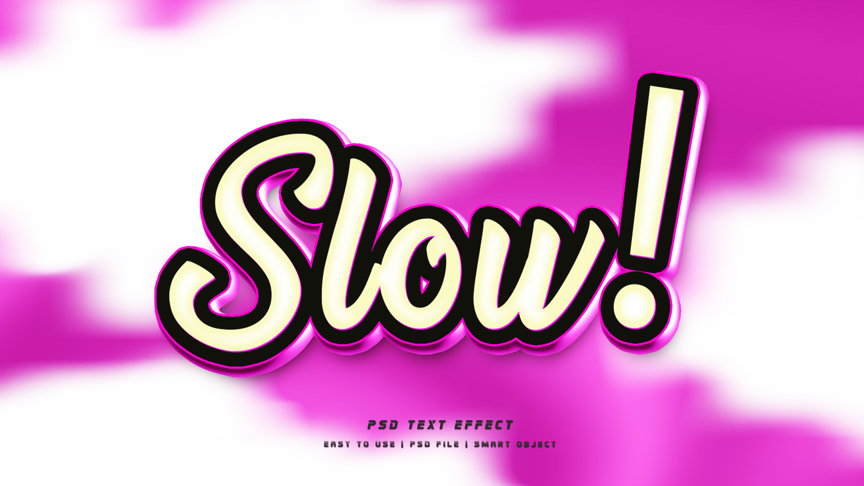 Slow Editable Text Style Effect psd