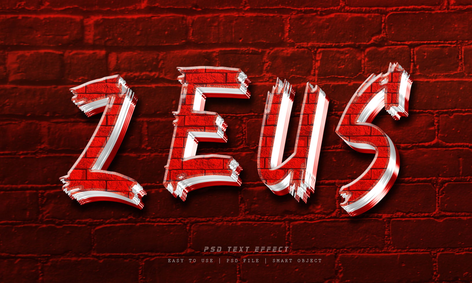 Zeus Editable Text Style Effect psd