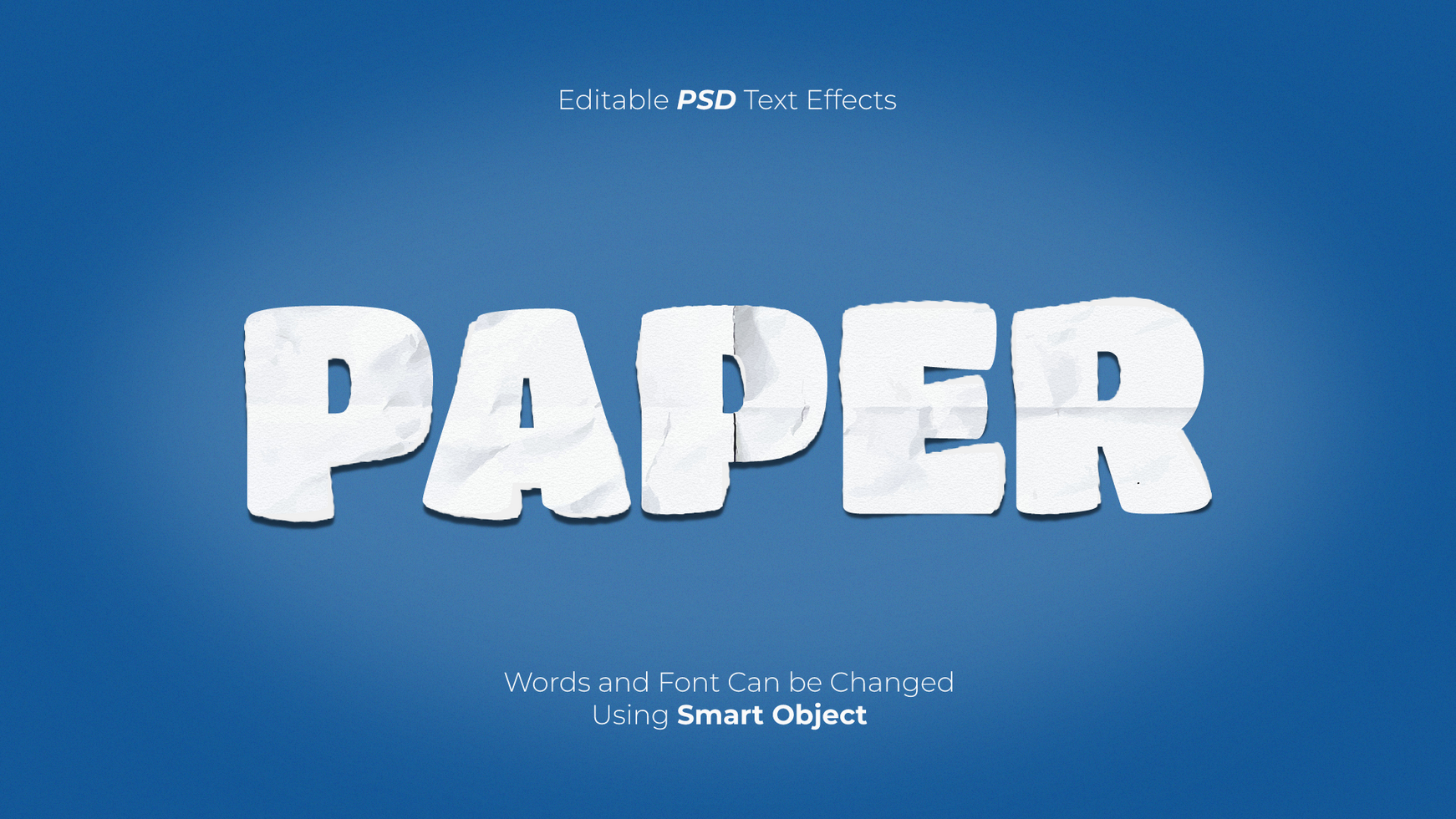 Editable Paper PSD Text Effects