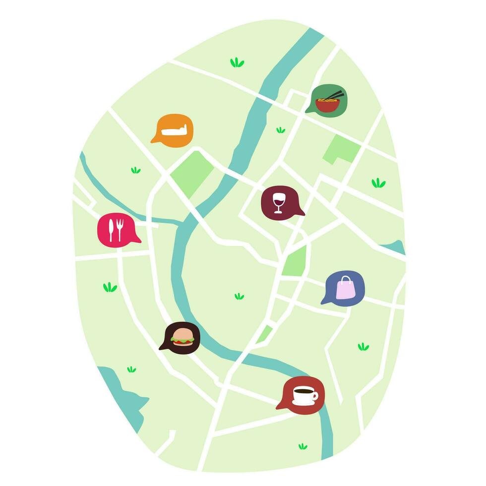 city map for any kind of digital info graphics and print publication. vector