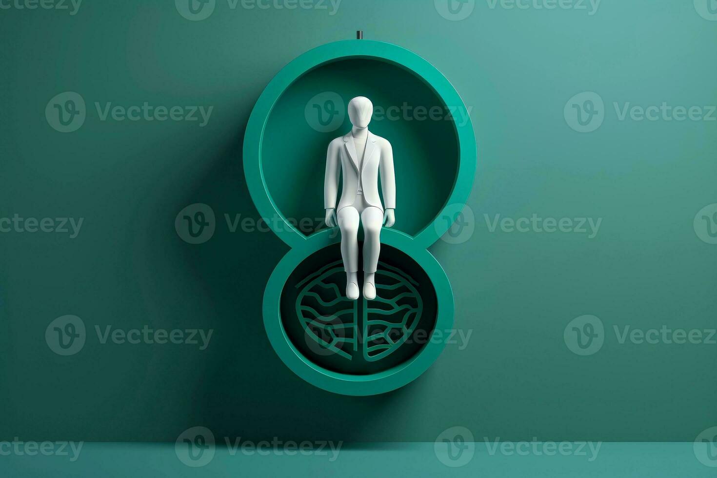 AI generated Abstract 3d human character health care concept,psychotherapy,doctor,disease treatment, Generative AI photo