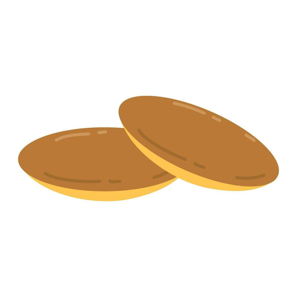 dorayaki japanese snack or dessert vector