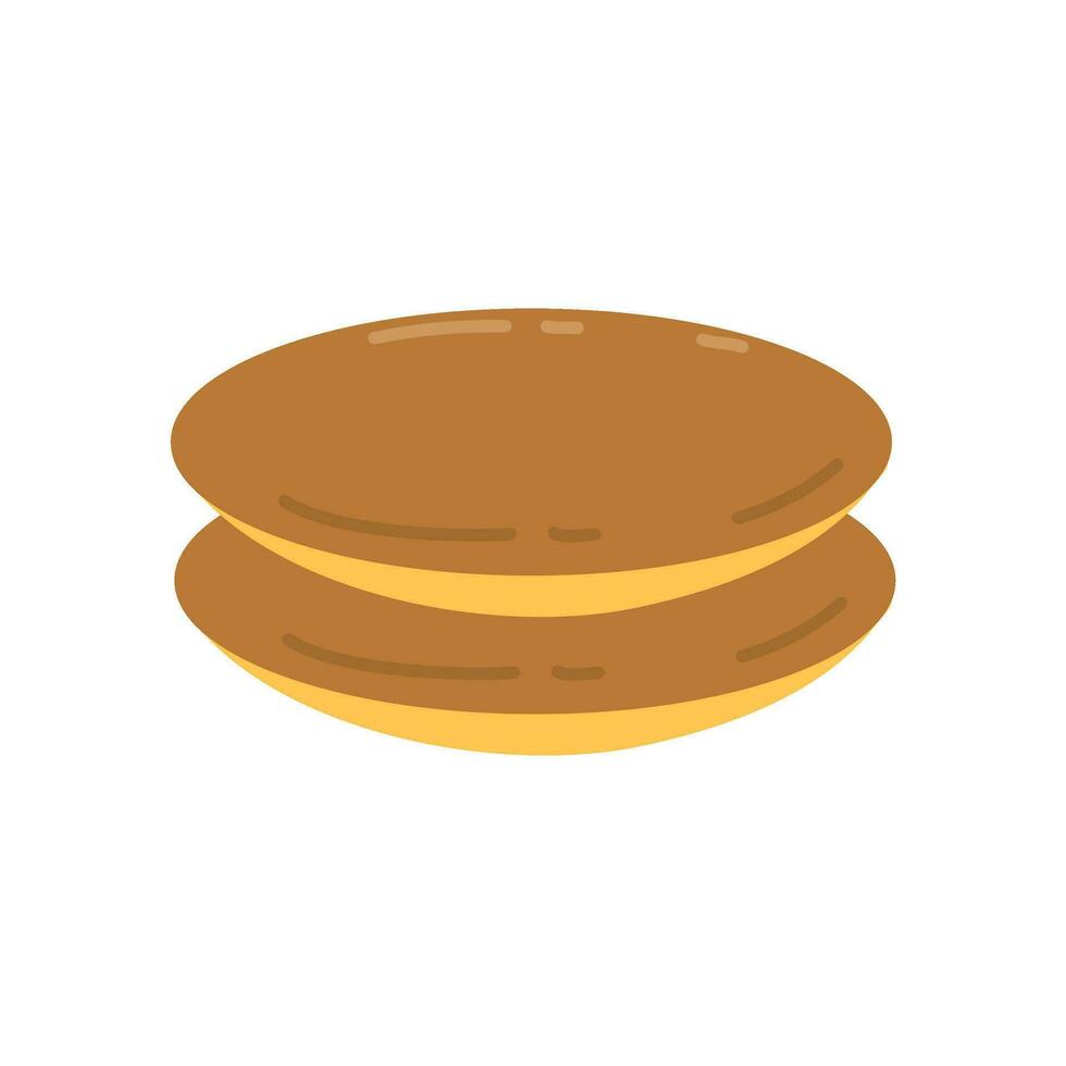 Japanese dorayaki dessert pancake illustration vector