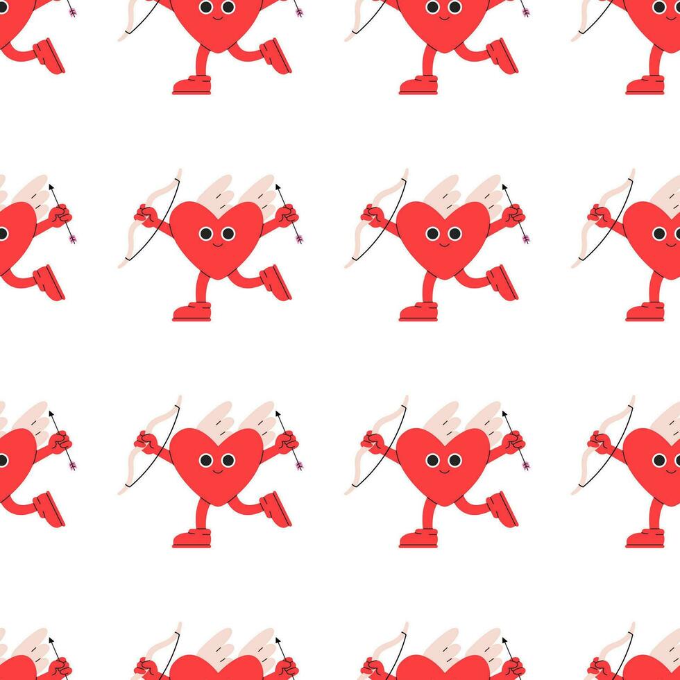 Valentines day seamless pattern vector