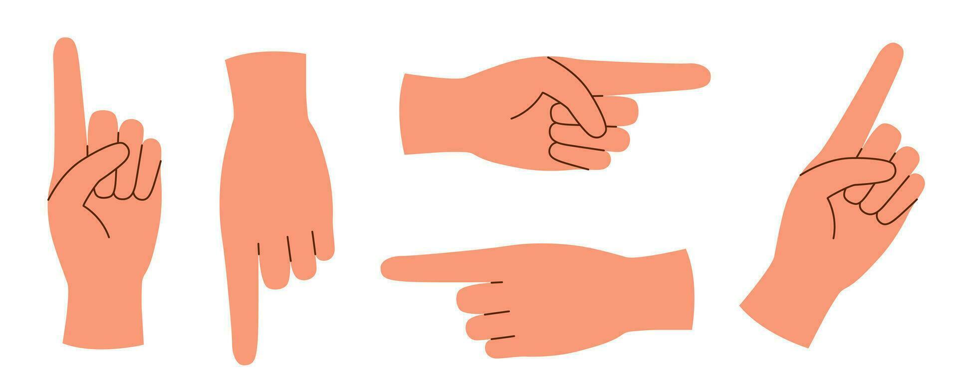 Hands with pointing finger vector