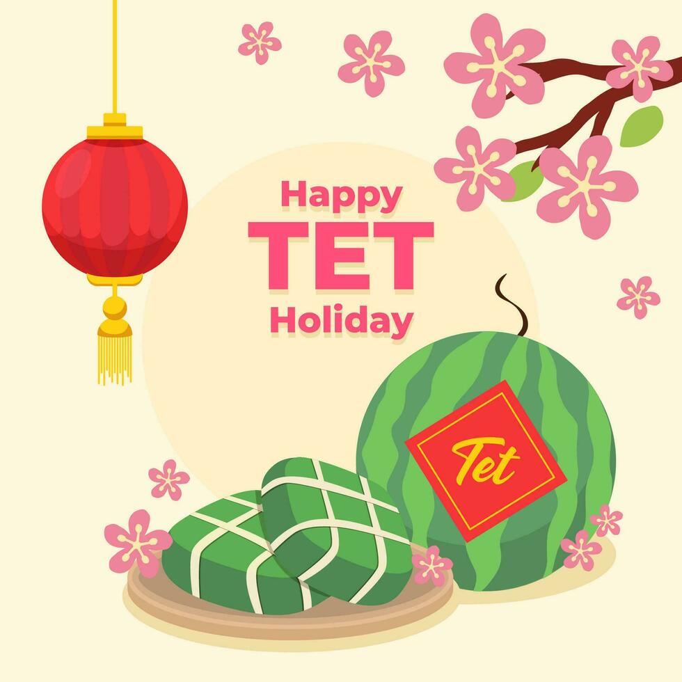 Happy Tet holiday. The Day of Vietnam illustration vector background. Vector eps 10