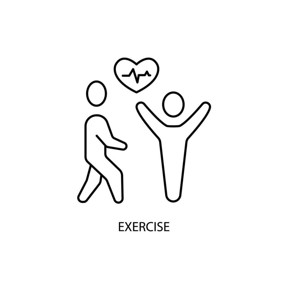 exercise concept line icon. Simple element illustration. exercise concept outline symbol design. vector