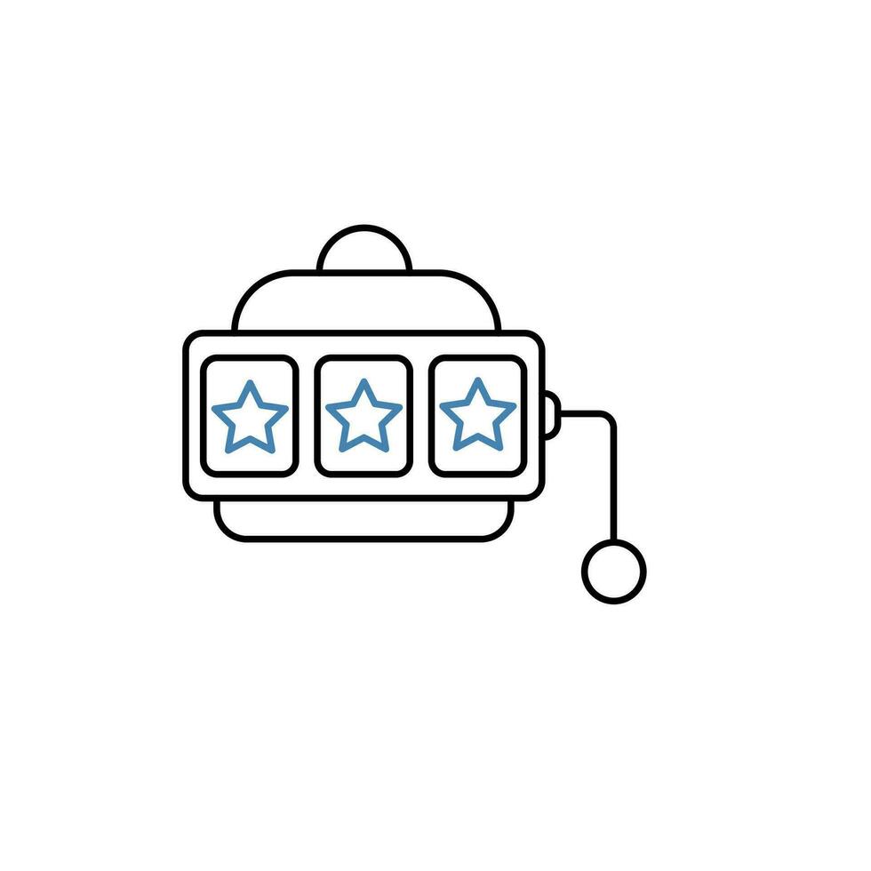 slot machine concept line icon. Simple element illustration. slot machine concept outline symbol design. vector