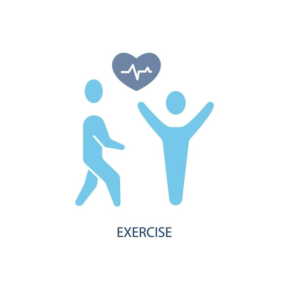 exercise concept line icon. Simple element illustration. exercise concept outline symbol design. vector