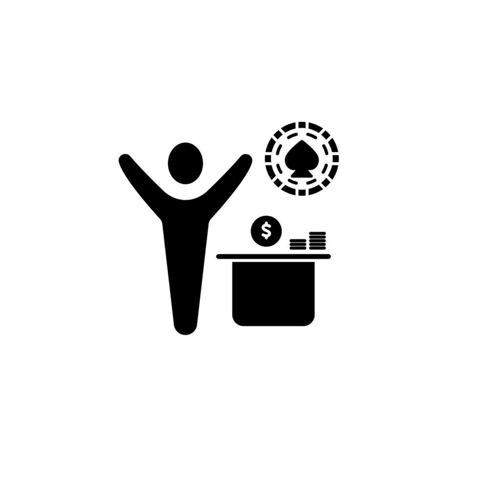 gambler concept line icon. Simple element illustration. gambler concept outline symbol design. vector