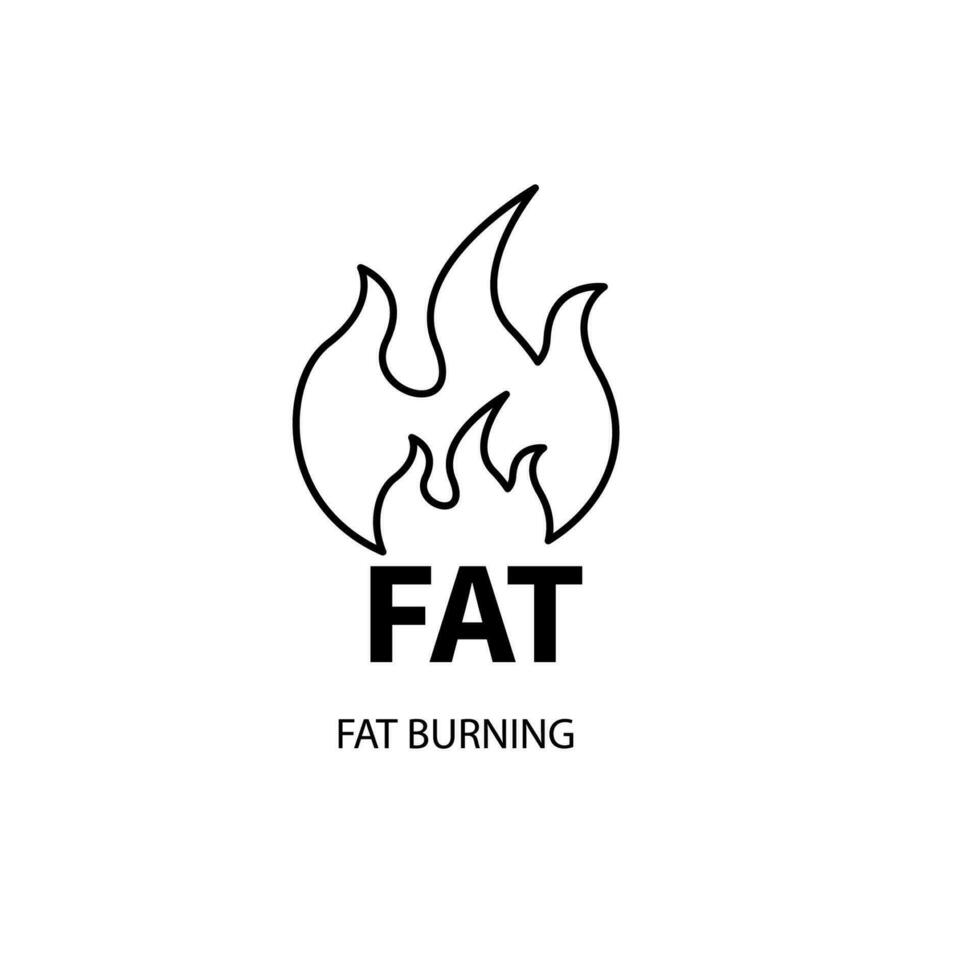 fat burning concept line icon. Simple element illustration. fat burning concept outline symbol design. vector