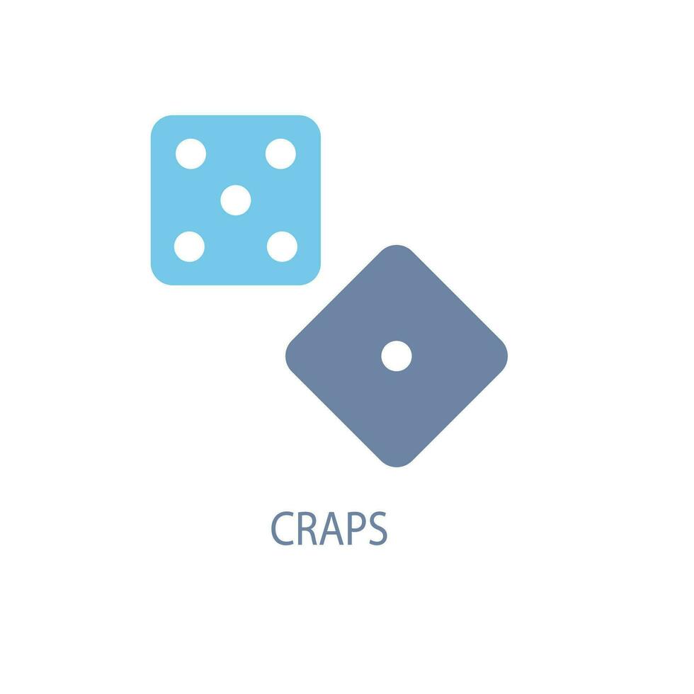 craps concept line icon. Simple element illustration. craps concept outline symbol design. vector