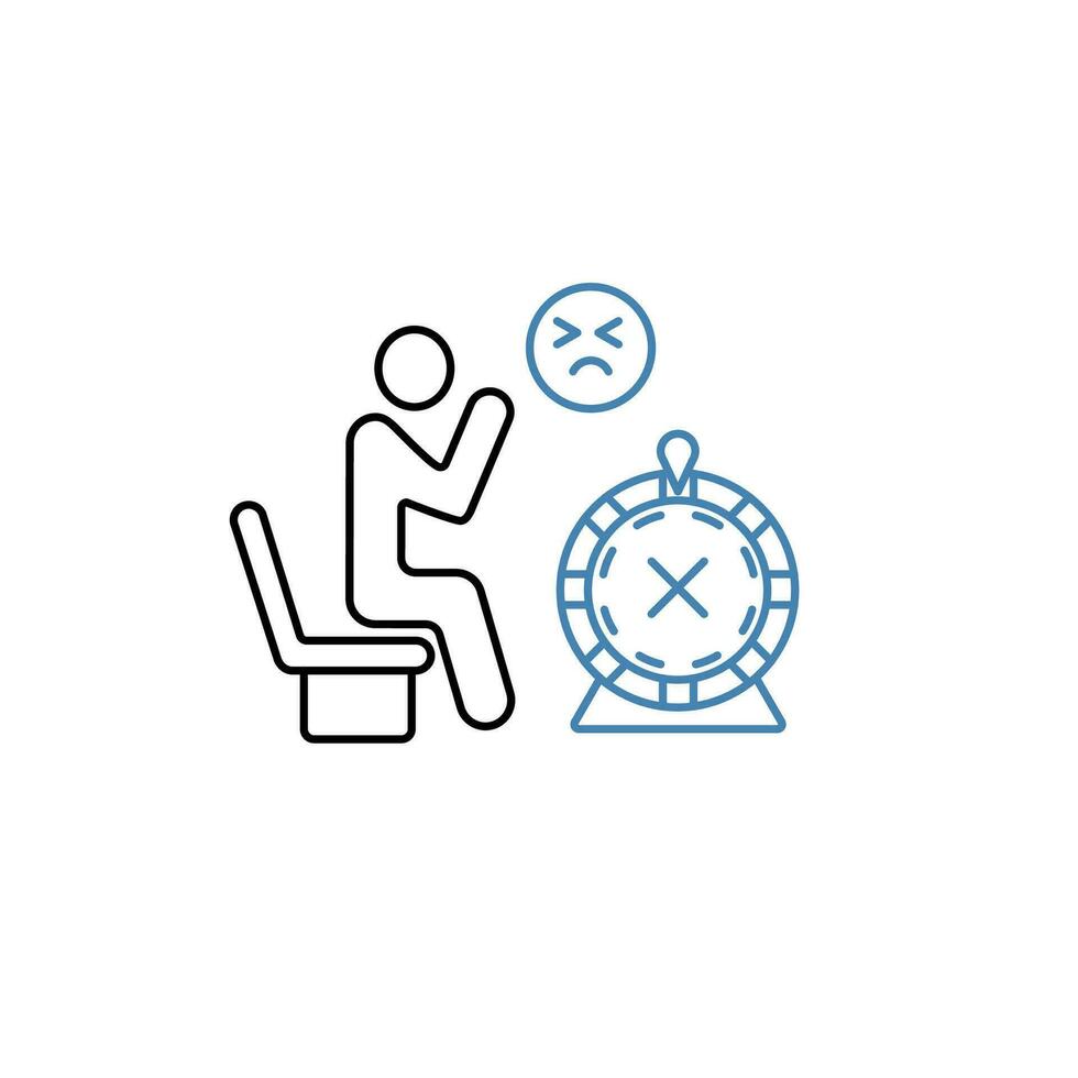 lost the game concept line icon. Simple element illustration. lost the game concept outline symbol design. vector