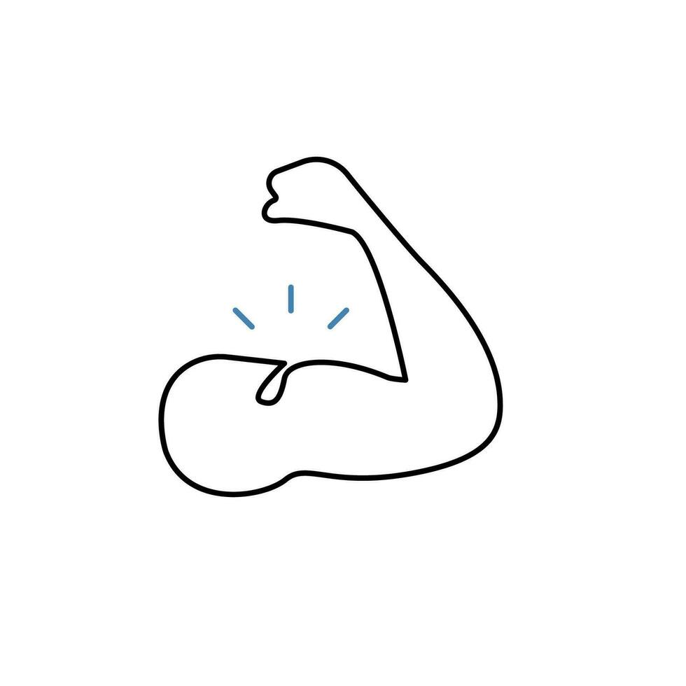 strength training concept line icon. Simple element illustration.strength training concept outline symbol design. vector