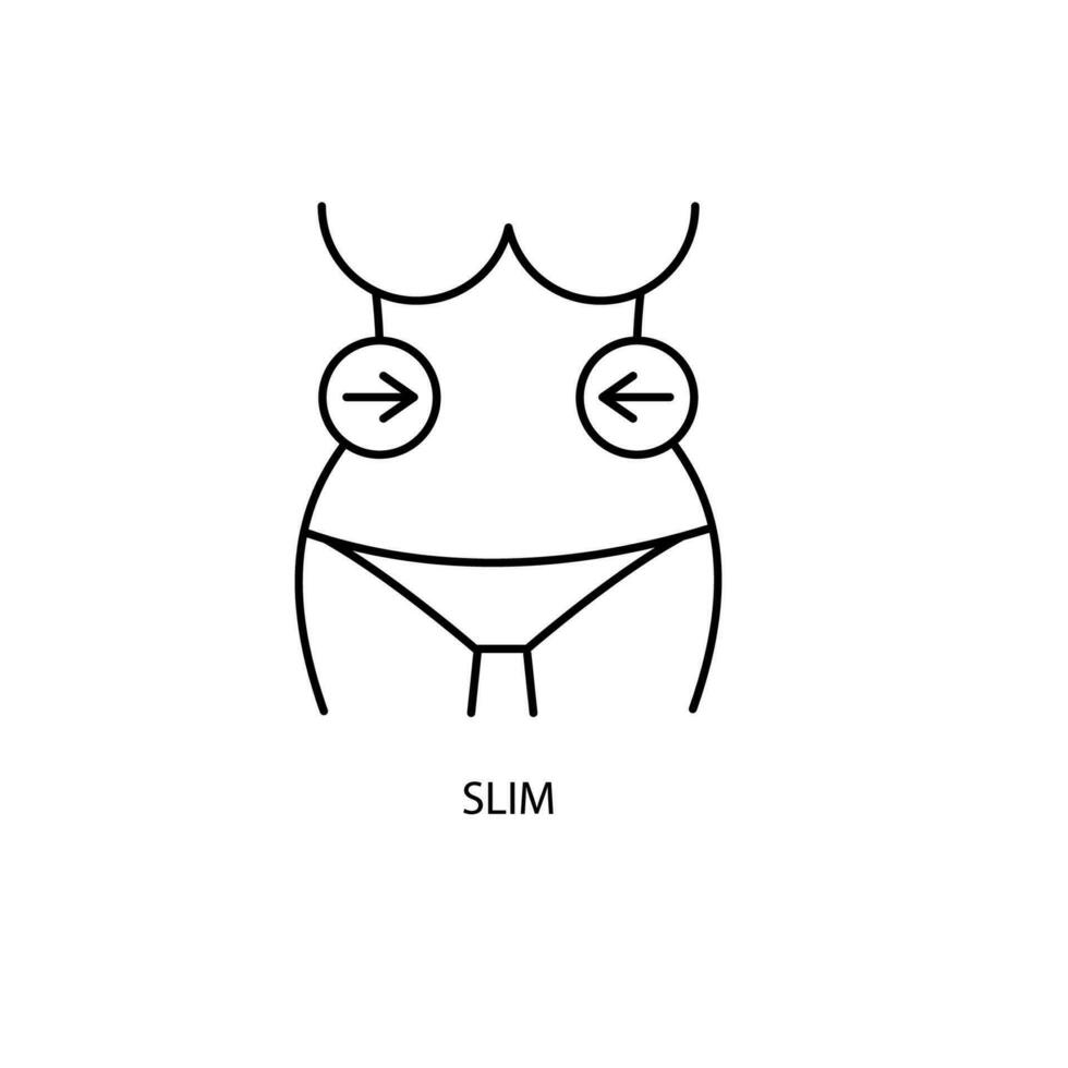 slim concept line icon. Simple element illustration. slim concept outline symbol design. vector