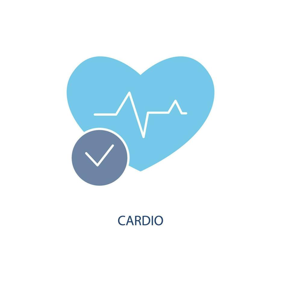 cardio concepto línea icono. sencillo elemento ilustración. cardio concepto contorno símbolo diseño. vector