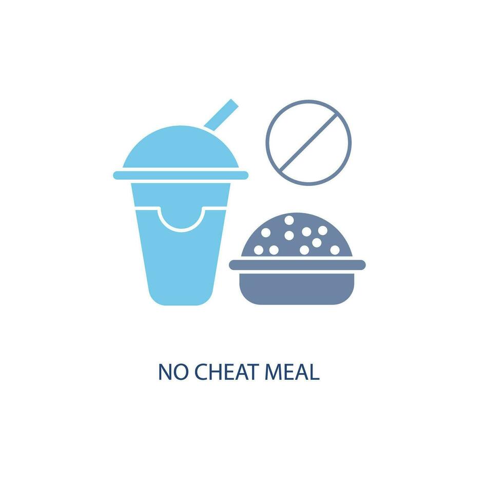 No comida permitido concepto línea icono. sencillo elemento ilustración.no comida permitido concepto contorno símbolo diseño. vector