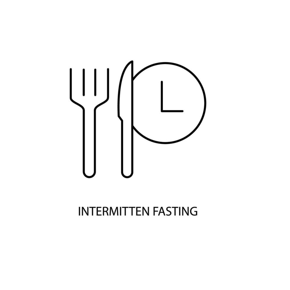 intermittens fasting concept line icon. Simple element illustration. intermittens fasting concept outline symbol design. vector