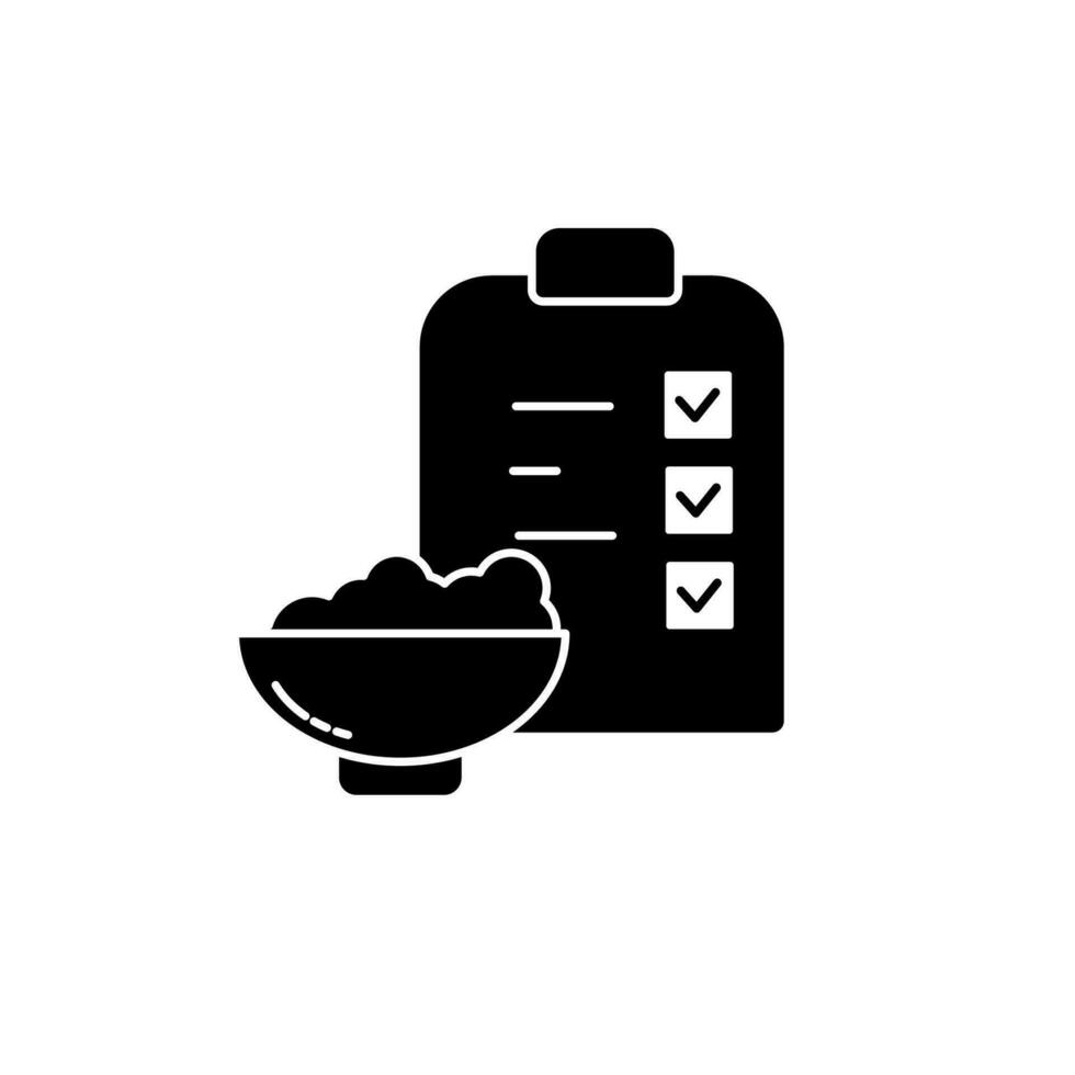 comida planificación concepto línea icono. sencillo elemento ilustración. comida planificación concepto contorno símbolo diseño. vector