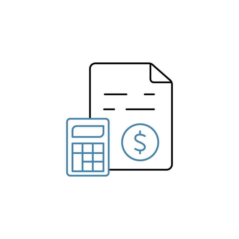 impuesto contabilidad concepto línea icono. sencillo elemento ilustración. impuesto contabilidad concepto contorno símbolo diseño. vector
