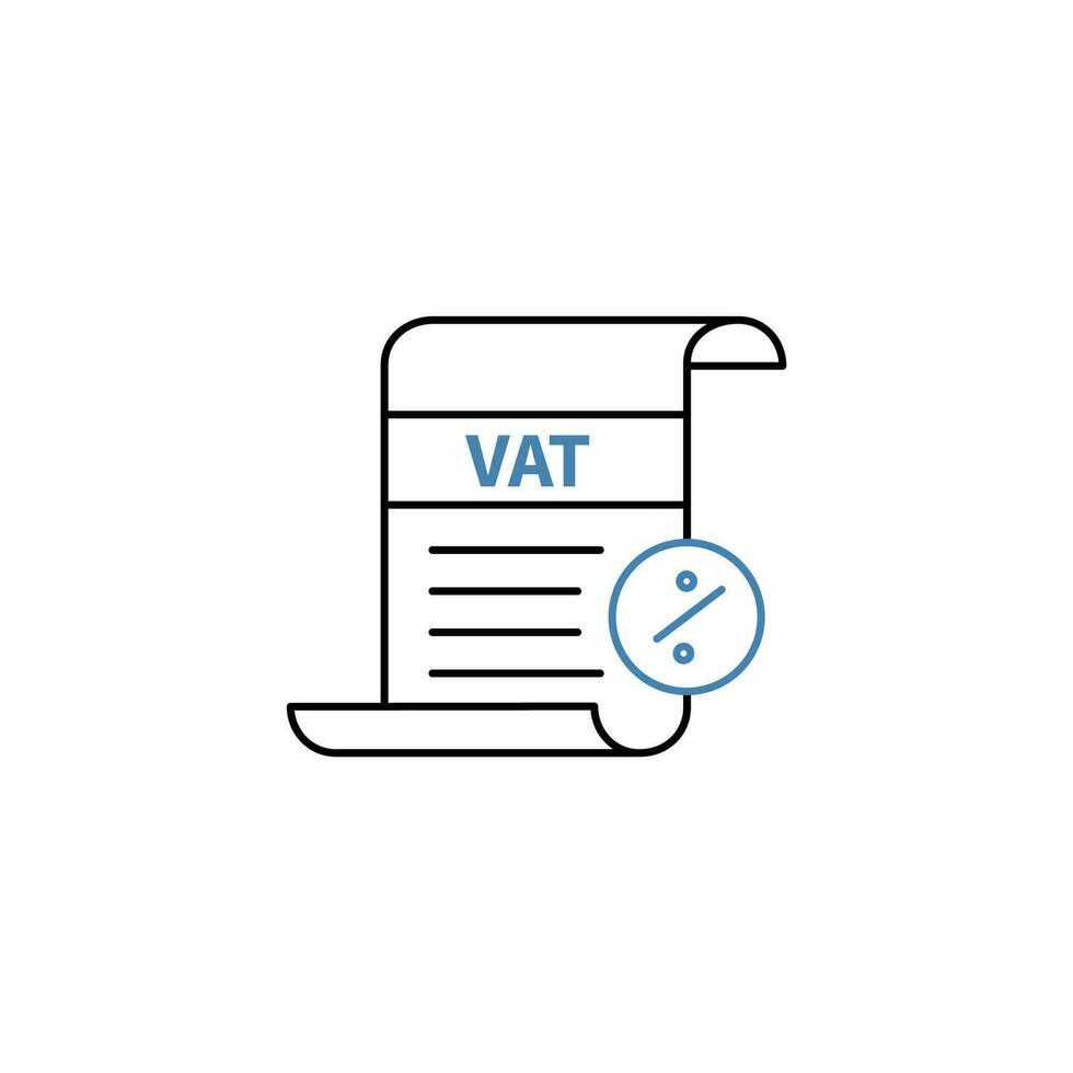 VAT taxes concept line icon. Simple element illustration. VAT taxes concept outline symbol design. vector