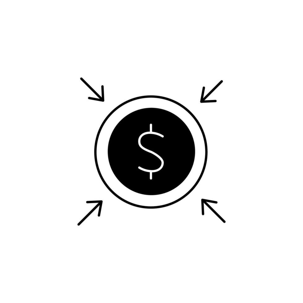contribution concept line icon. Simple element illustration. contribution concept outline symbol design. vector