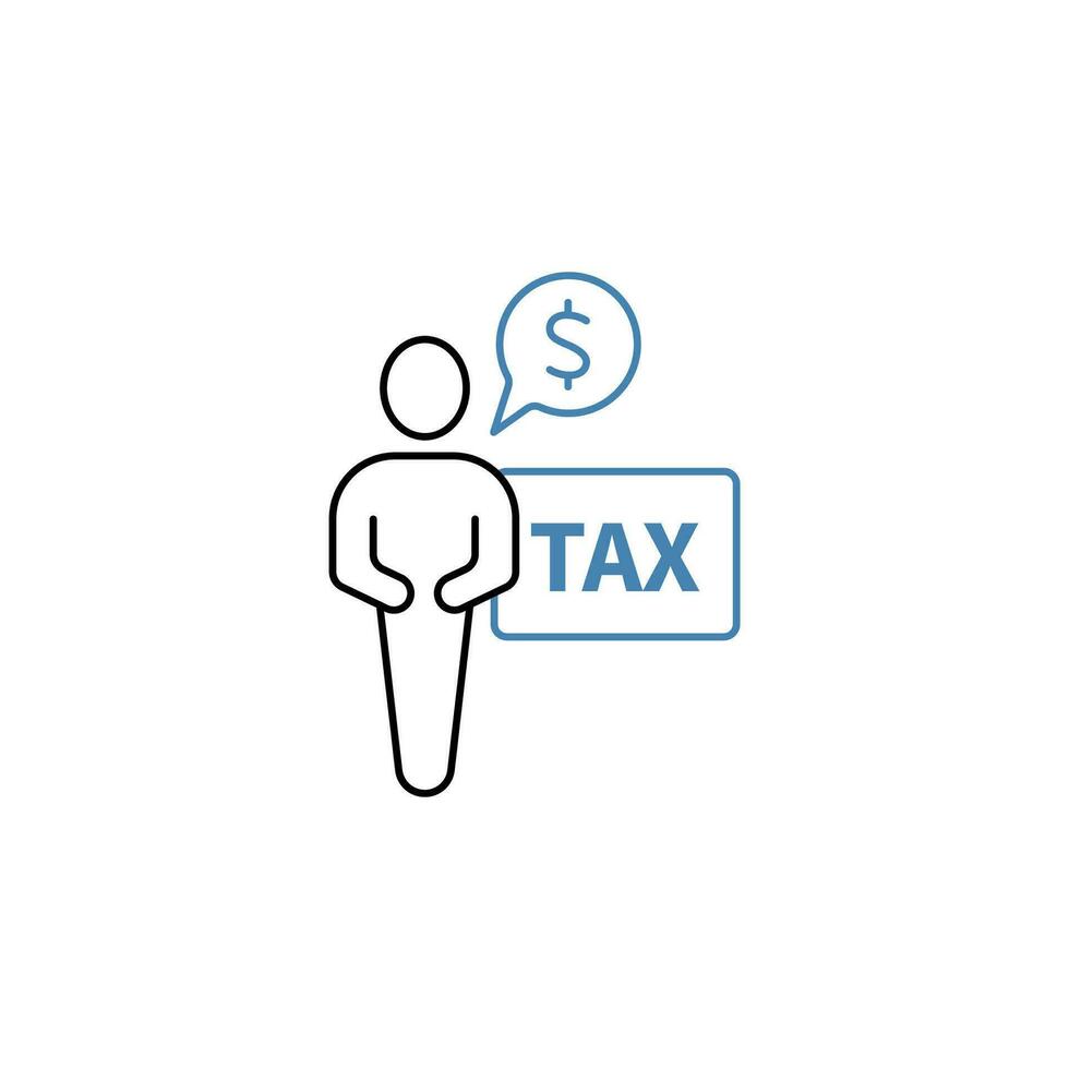 taxpayer concept line icon. Simple element illustration. taxpayer concept outline symbol design. vector