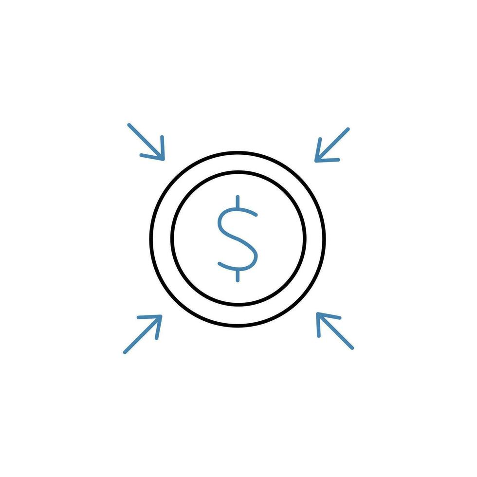 contribution concept line icon. Simple element illustration. contribution concept outline symbol design. vector