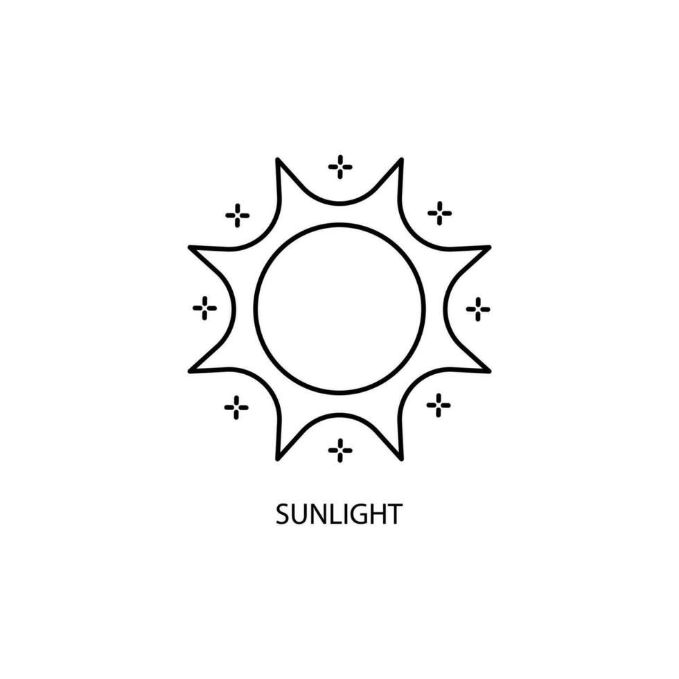 sunlight concept line icon. Simple element illustration. sunlight concept outline symbol design. vector