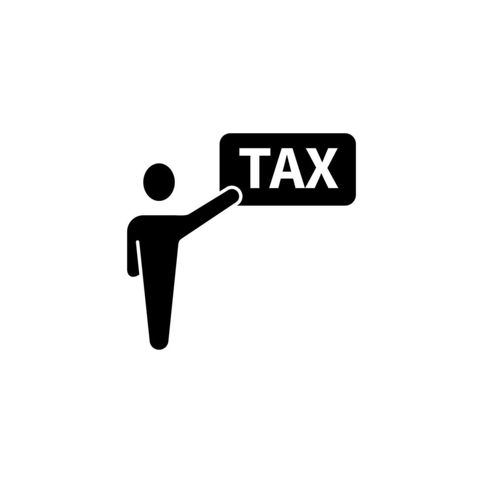 tax burden concept line icon. Simple element illustration. tax burden concept outline symbol design. vector