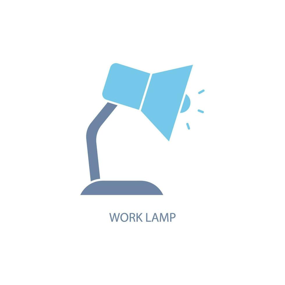 work lamp concept line icon. Simple element illustration. work lamp concept outline symbol design. vector