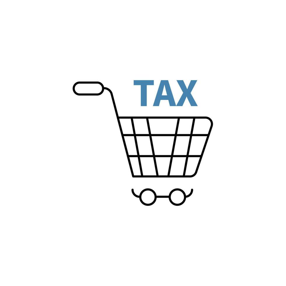 Sales tax concept line icon. Simple element illustration. Sales tax concept outline symbol design. vector