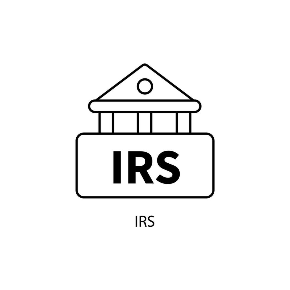 irs concept line icon. Simple element illustration. irs concept outline symbol design. vector