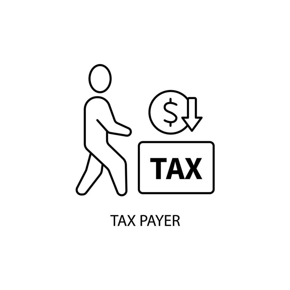 taxpayer concept line icon. Simple element illustration. taxpayer concept outline symbol design. vector