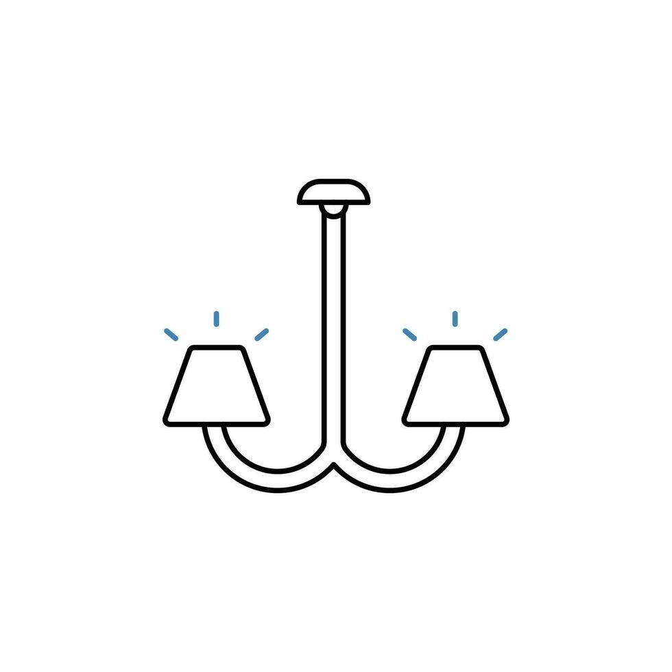 chandelier concept line icon. Simple element illustration. chandelier concept outline symbol design. vector