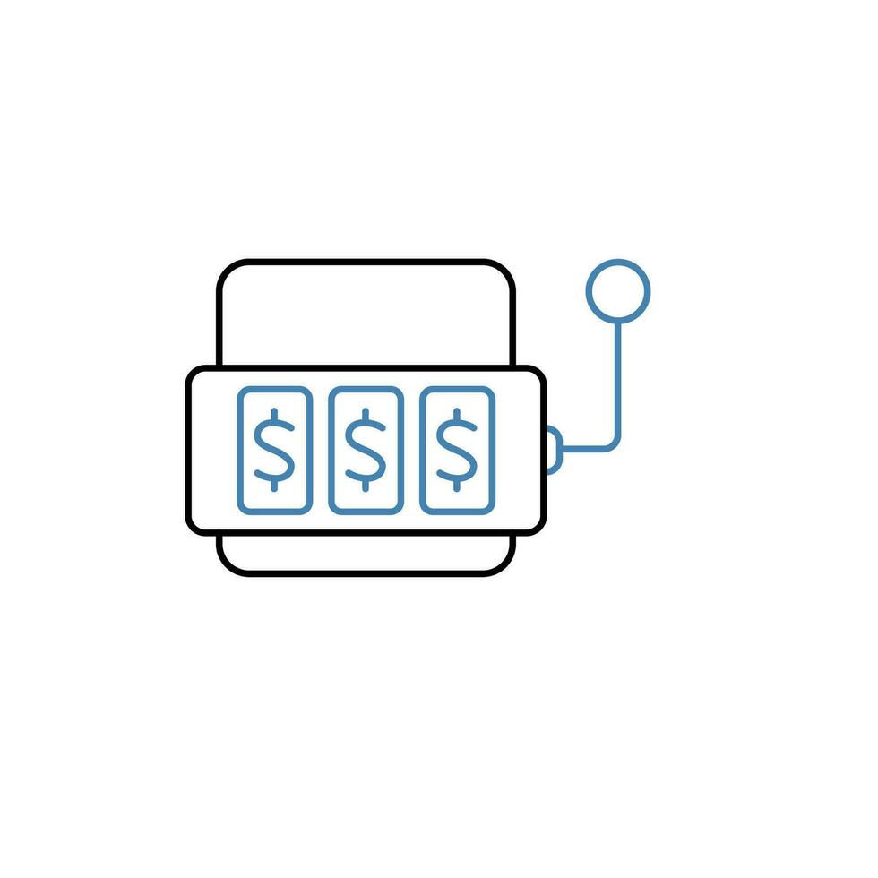 jackpot concept line icon. Simple element illustration. jackpot concept outline symbol design. vector