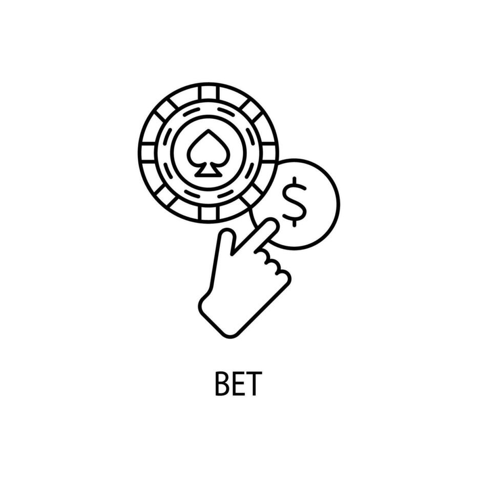 betting concept line icon. Simple element illustration. betting concept outline symbol design. vector