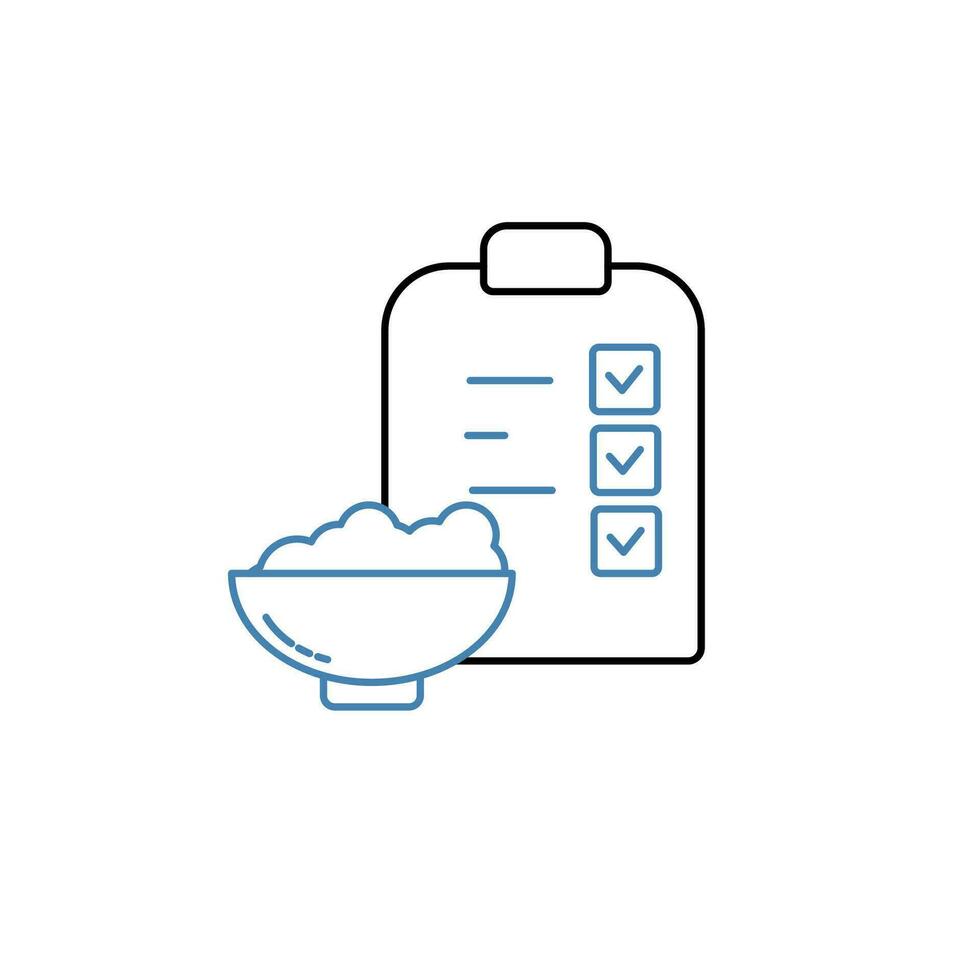 meal planning concept line icon. Simple element illustration. meal planning concept outline symbol design. vector