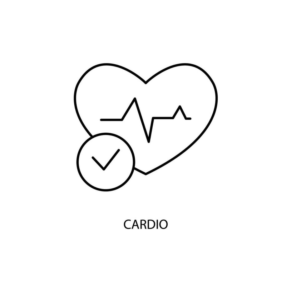 cardio concept line icon. Simple element illustration. cardio concept outline symbol design. vector