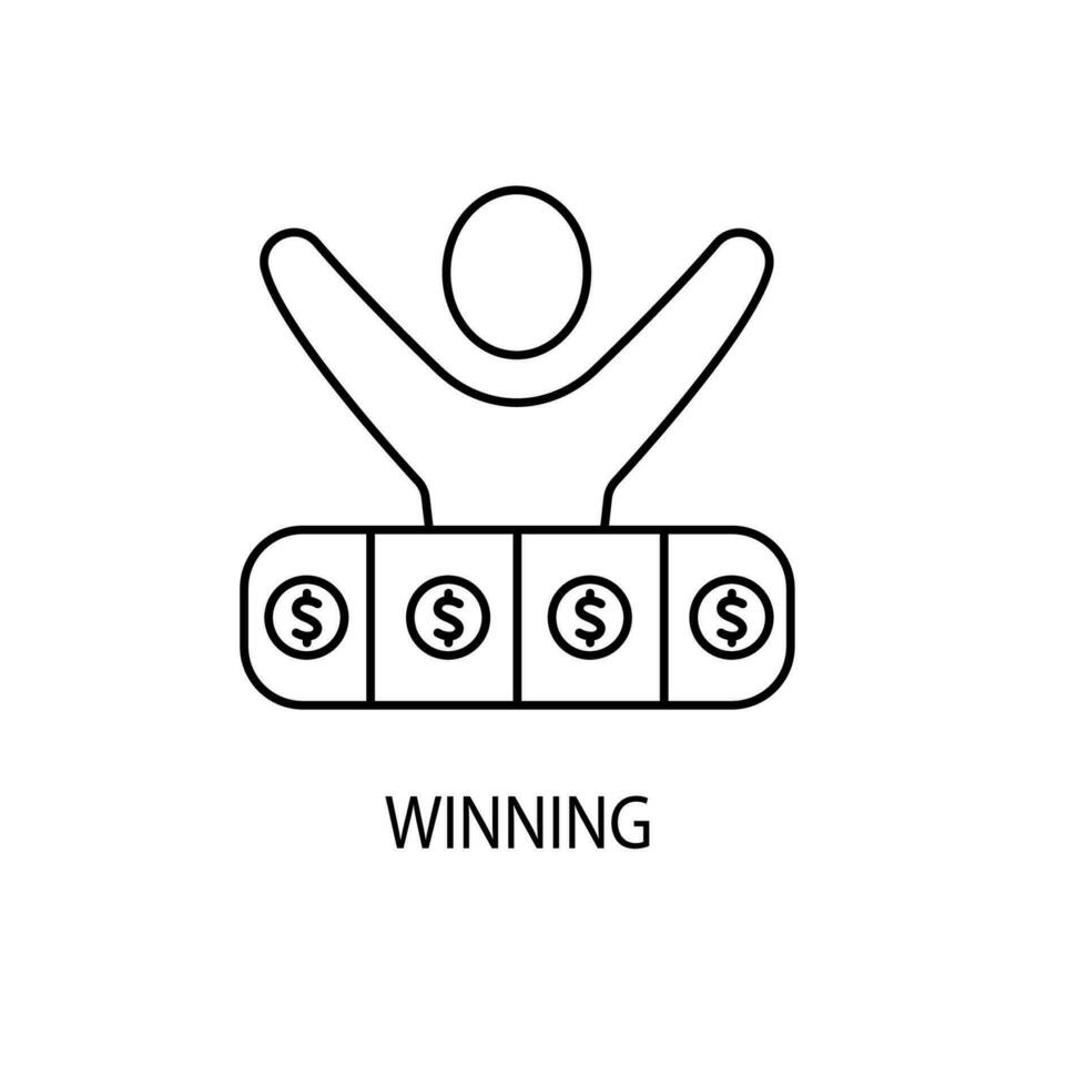 jackpot concept line icon. Simple element illustration. jackpot concept outline symbol design. vector