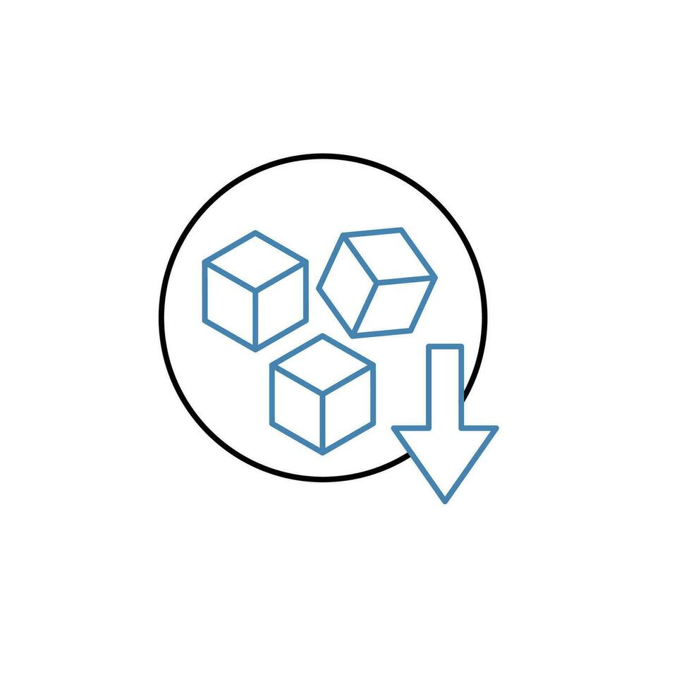 sugar reduction concept line icon. Simple element illustration. sugar reductionsugar reduction concept outline symbol design. vector