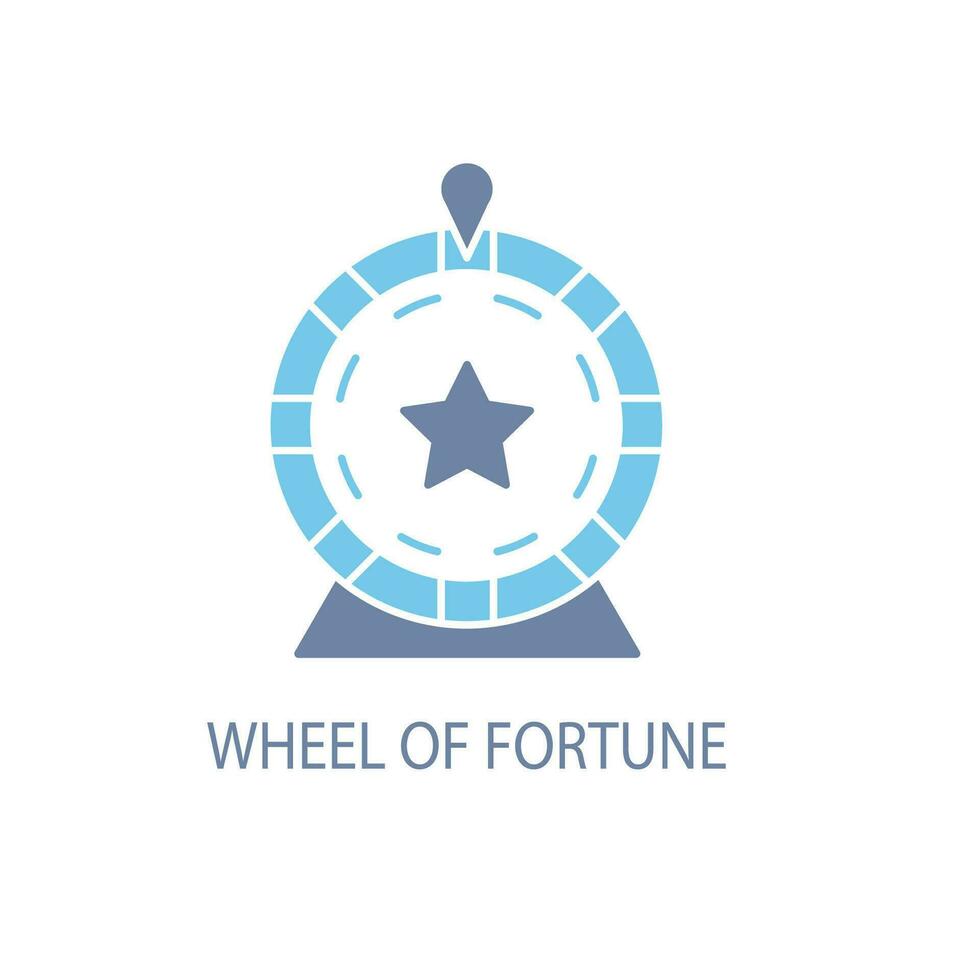 Fortune wheel  concept line icon. Simple element illustration. Fortune wheel  concept outline symbol design. vector