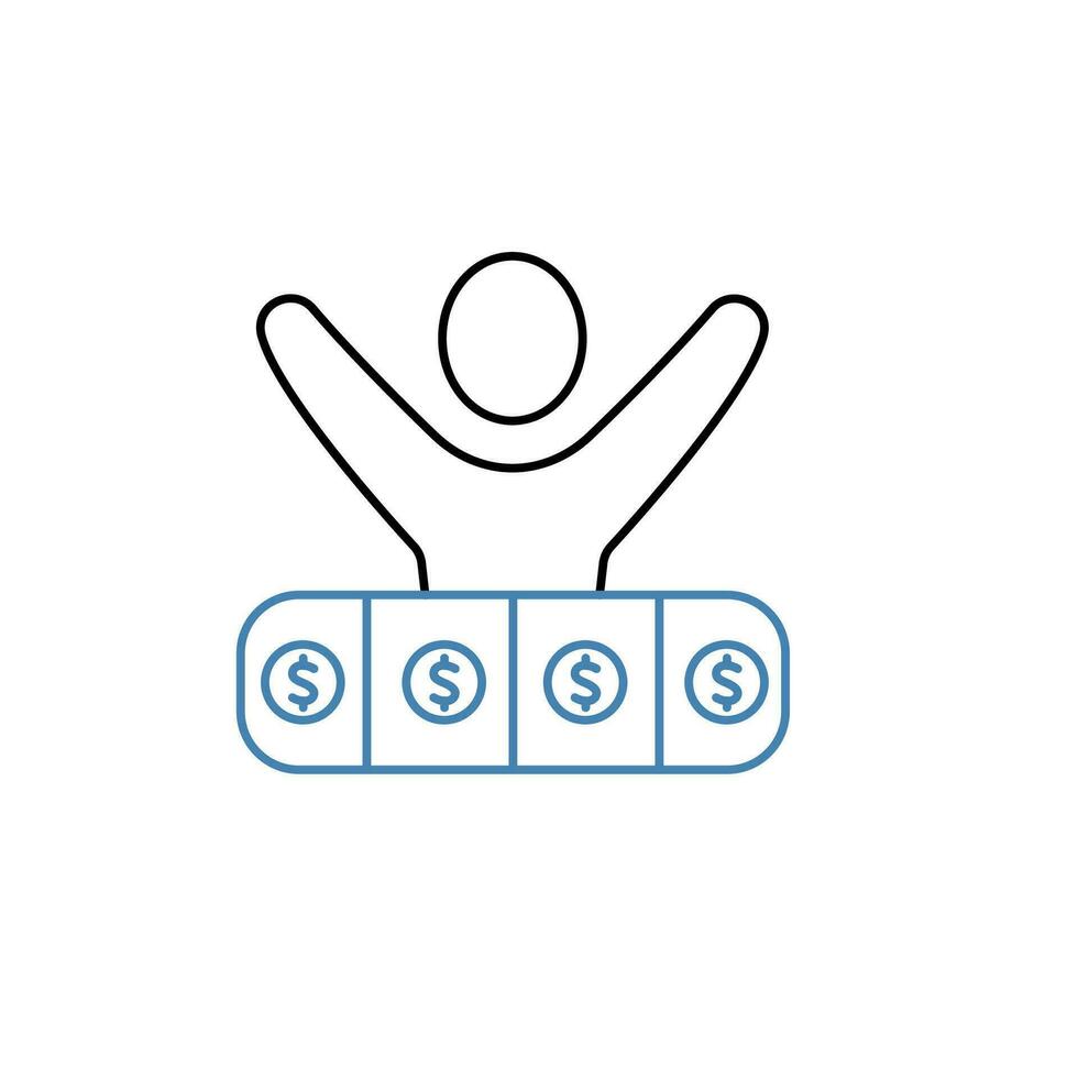 jackpot concept line icon. Simple element illustration. jackpot concept outline symbol design. vector