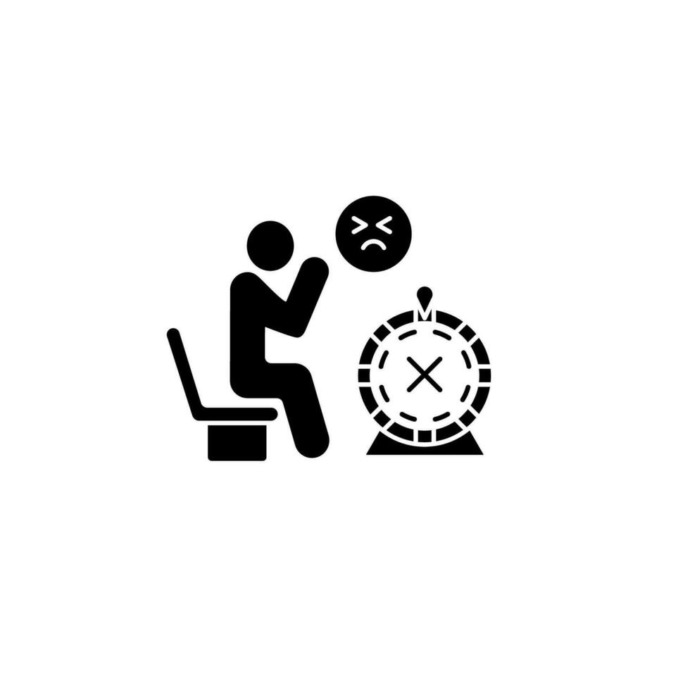 lost the game concept line icon. Simple element illustration. lost the game concept outline symbol design. vector