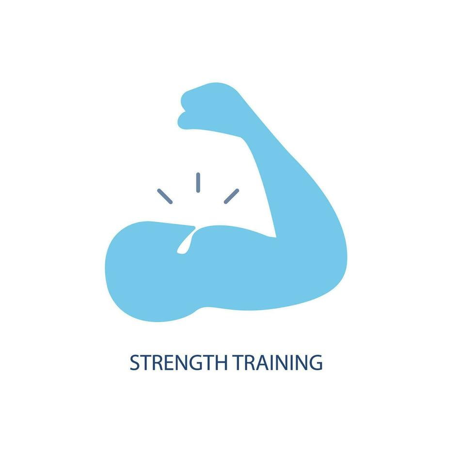 strength training concept line icon. Simple element illustration.strength training concept outline symbol design. vector