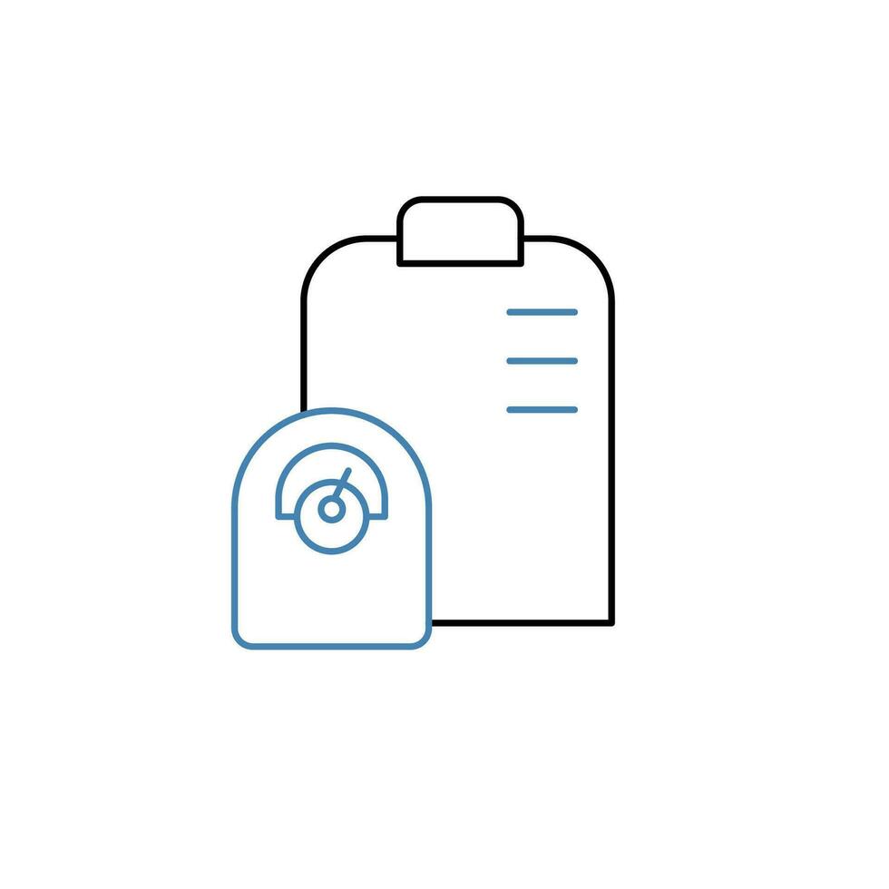 manage weight concept line icon. Simple element illustration. manage weight concept outline symbol design. vector