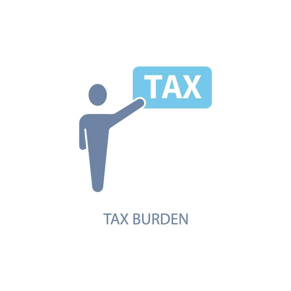 tax burden concept line icon. Simple element illustration. tax burden concept outline symbol design. vector