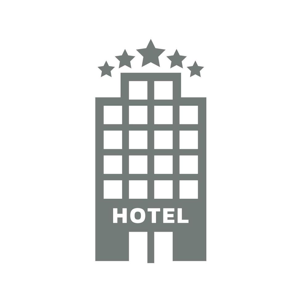 Hotel vector icon. Simple 5 stars symbol.