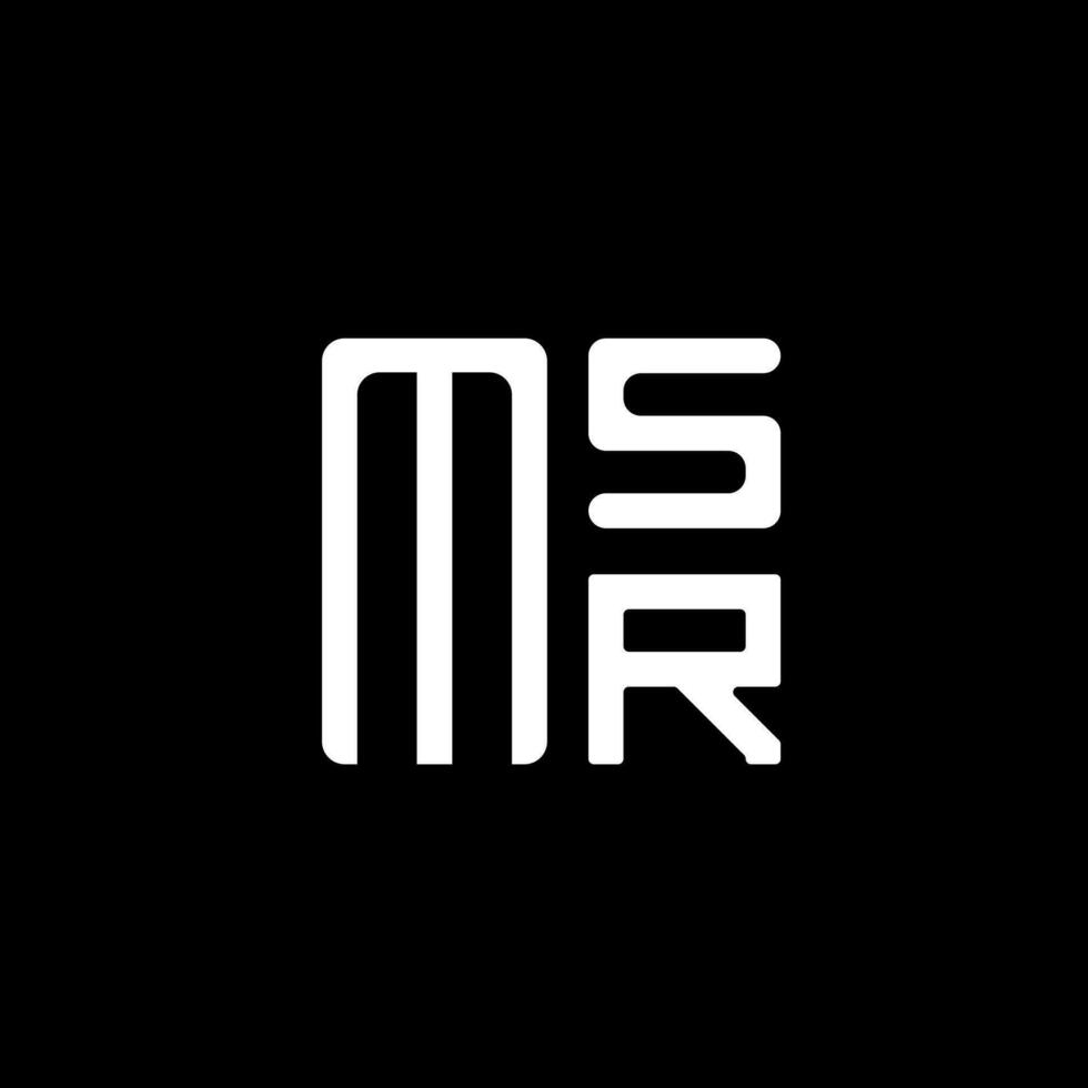 msr letra logo vector diseño, msr sencillo y moderno logo. msr lujoso alfabeto diseño